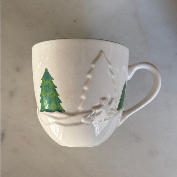 Pair of Starbucks Holiday 2006 Mugs with Christmas Design - Picture 2 of 6